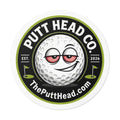 Putt Head Co. golf ball logo Sticker | Round vinyl sticker, golf decal
