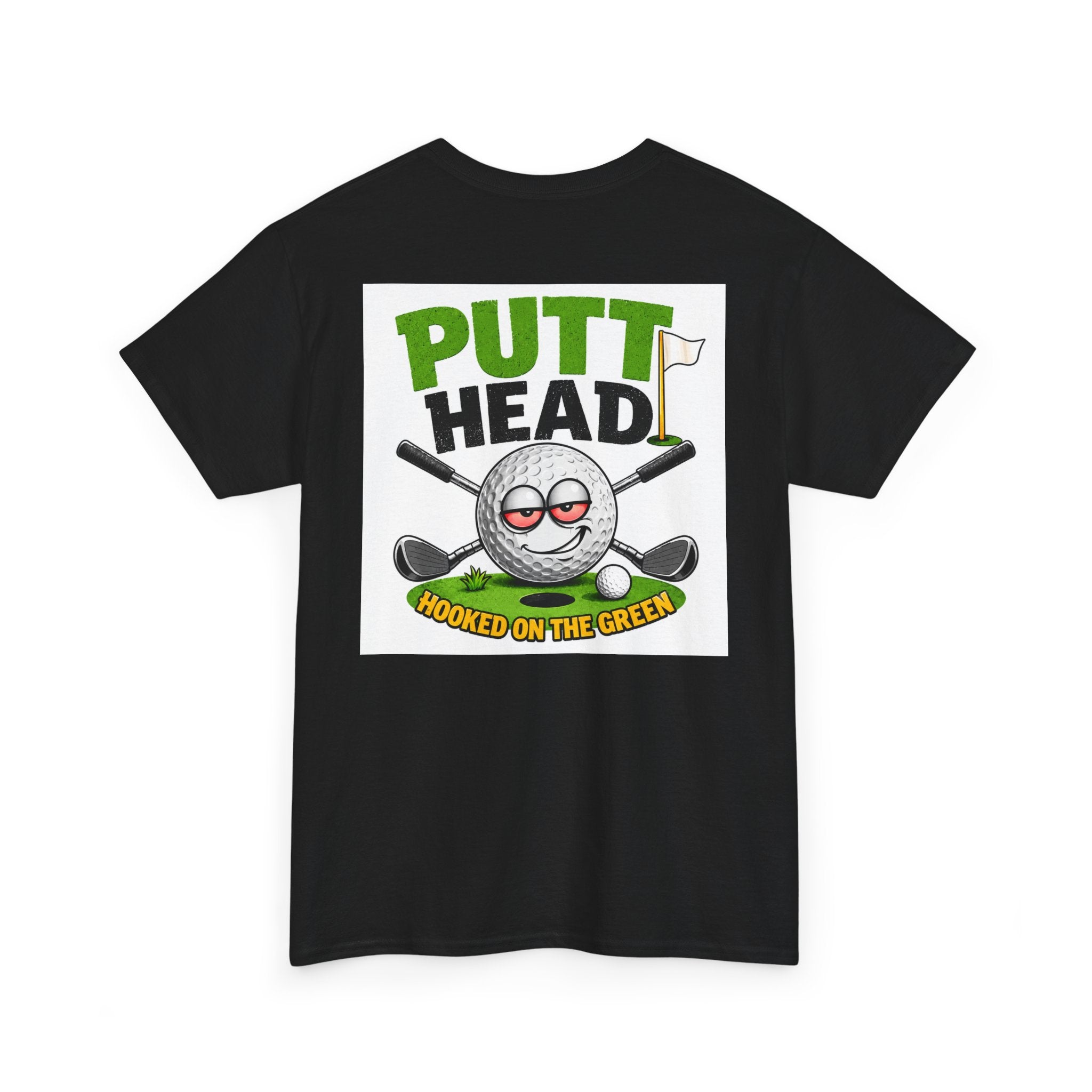 Putt Head golf ball character Tee | Funny Golf Shirt | Mini Golf Theme