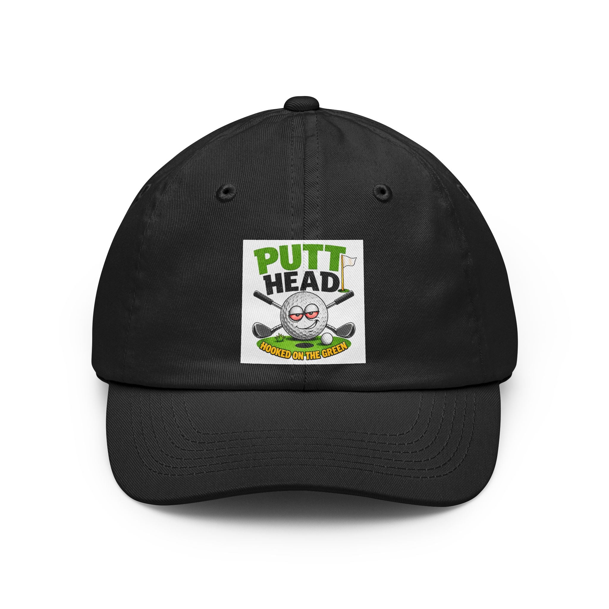 Putt Head Golf Ball Dad Hat | Embroidered Golf Theme Cap