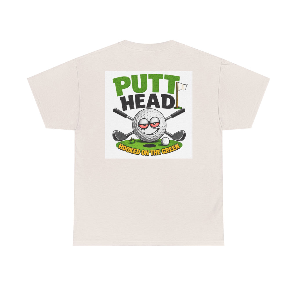 Putt Head golf ball character Tee | Funny Golf Shirt | Mini Golf Theme