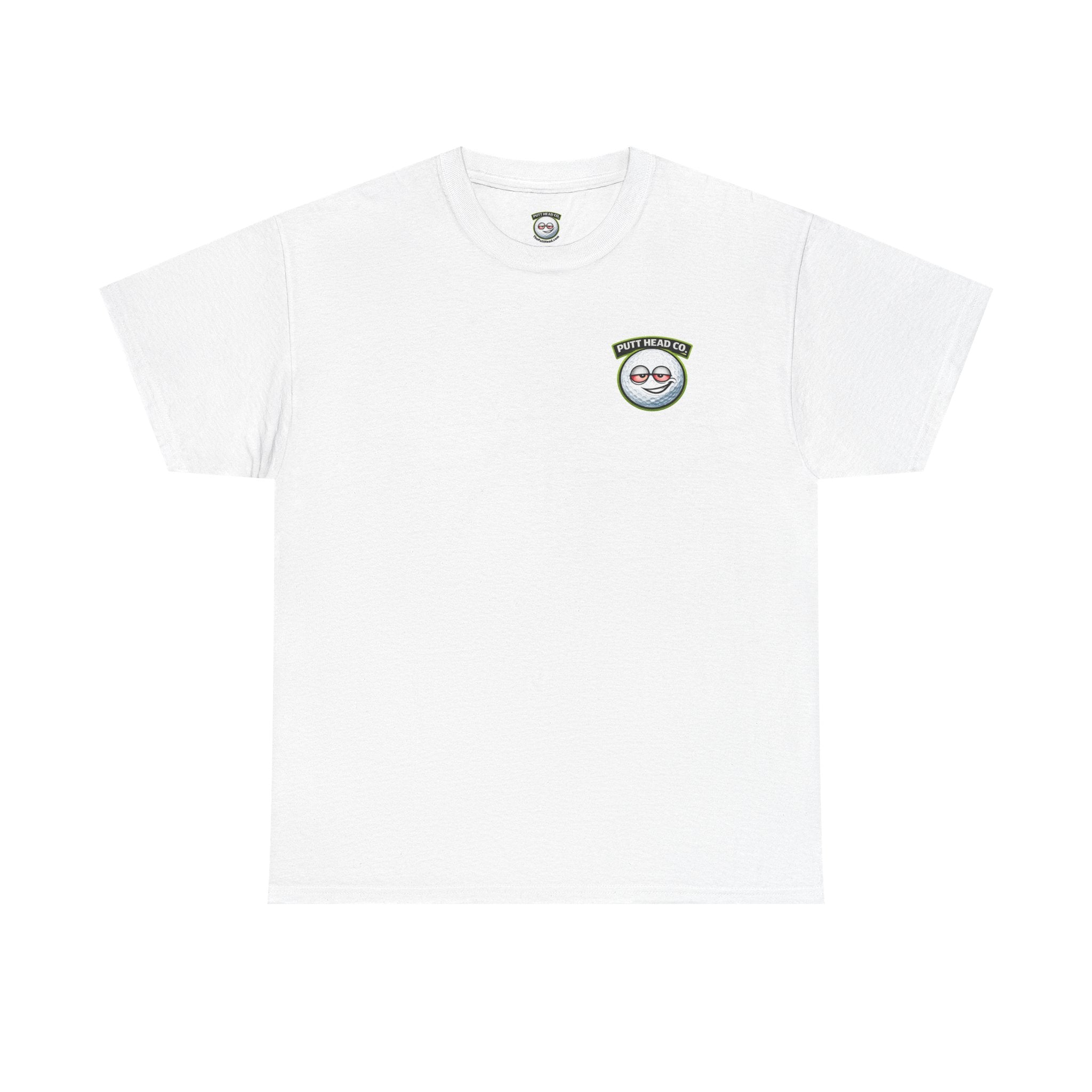 Putt Head golf ball character Tee | Funny Golf Shirt | Mini Golf Theme