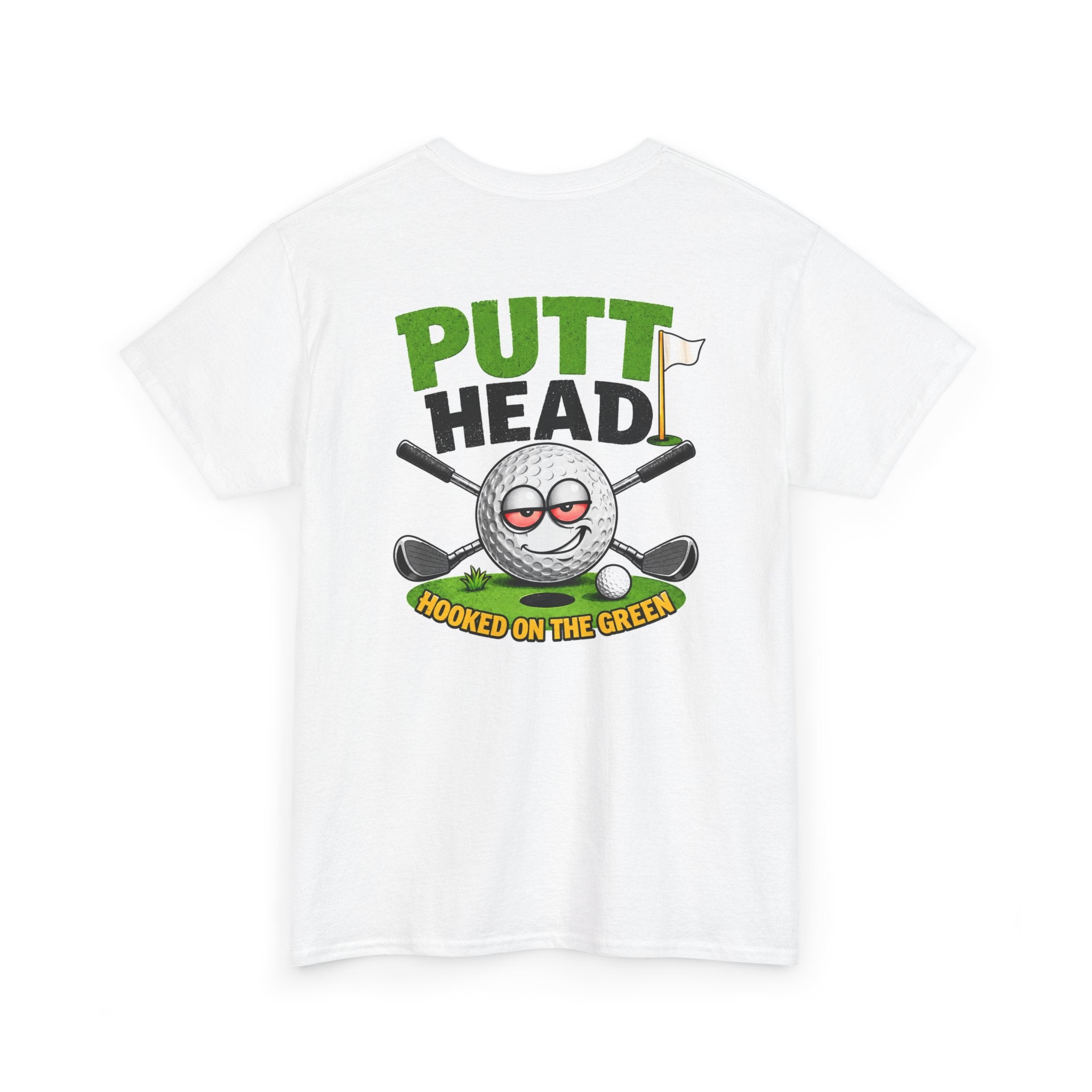 Putt Head golf ball character Tee | Funny Golf Shirt | Mini Golf Theme