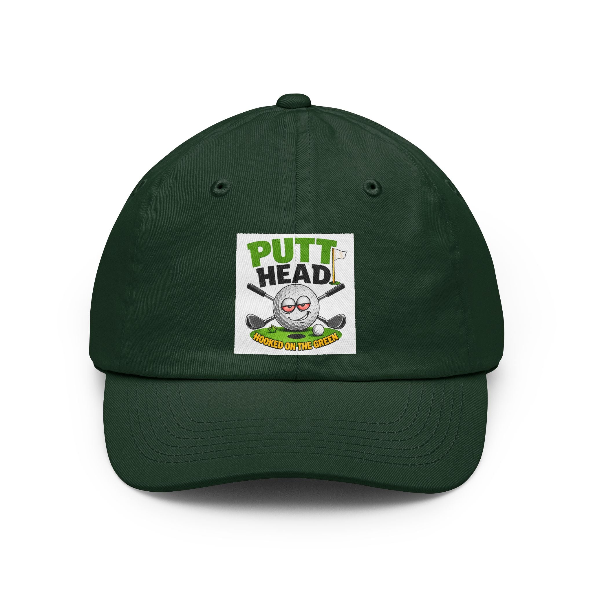 Putt Head Golf Ball Dad Hat | Embroidered Golf Theme Cap